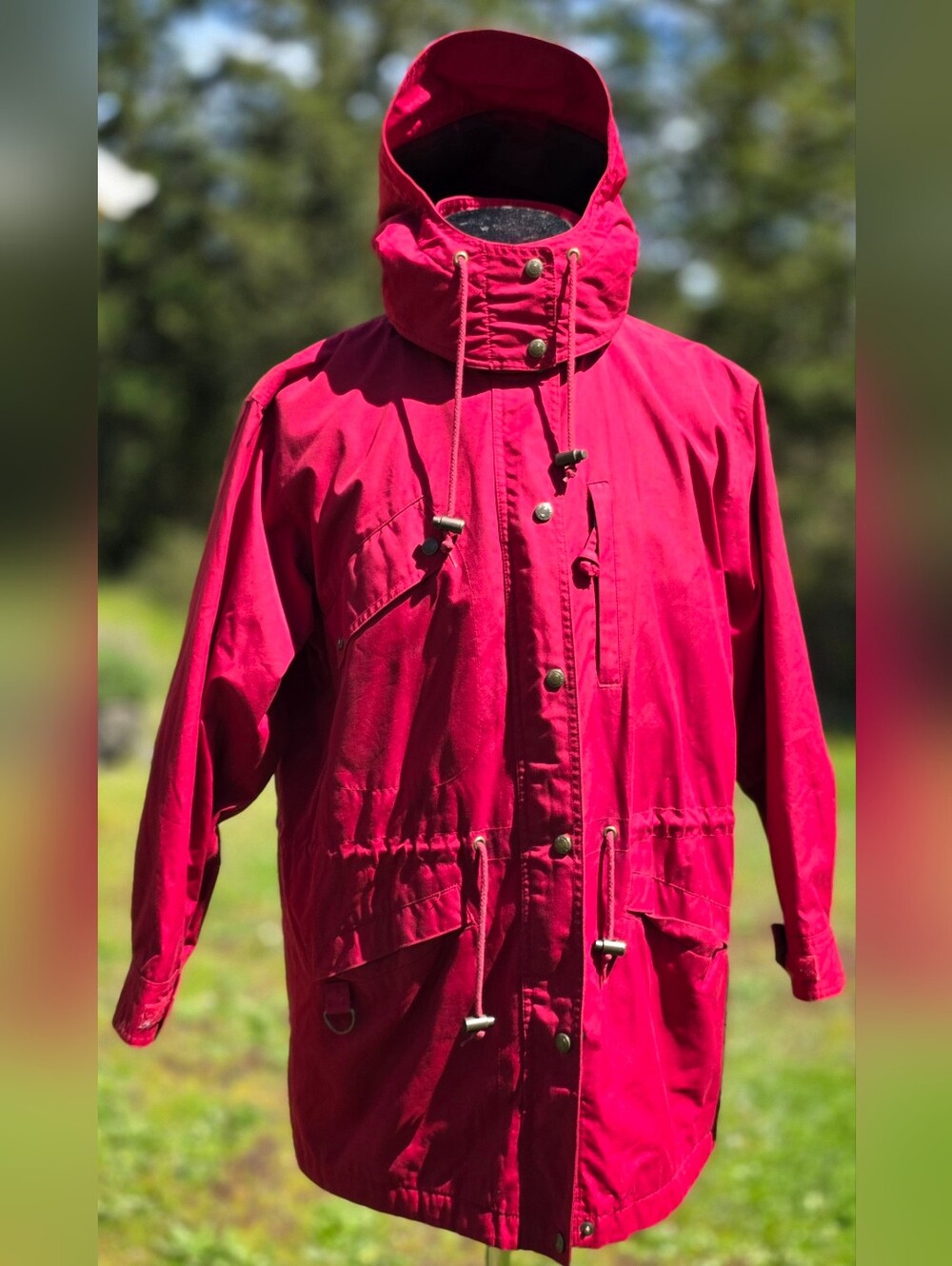 Vintage Eddie Bauer Wool Lined Mountain Parka Mens Medium Castanza 90s Rare Vntg